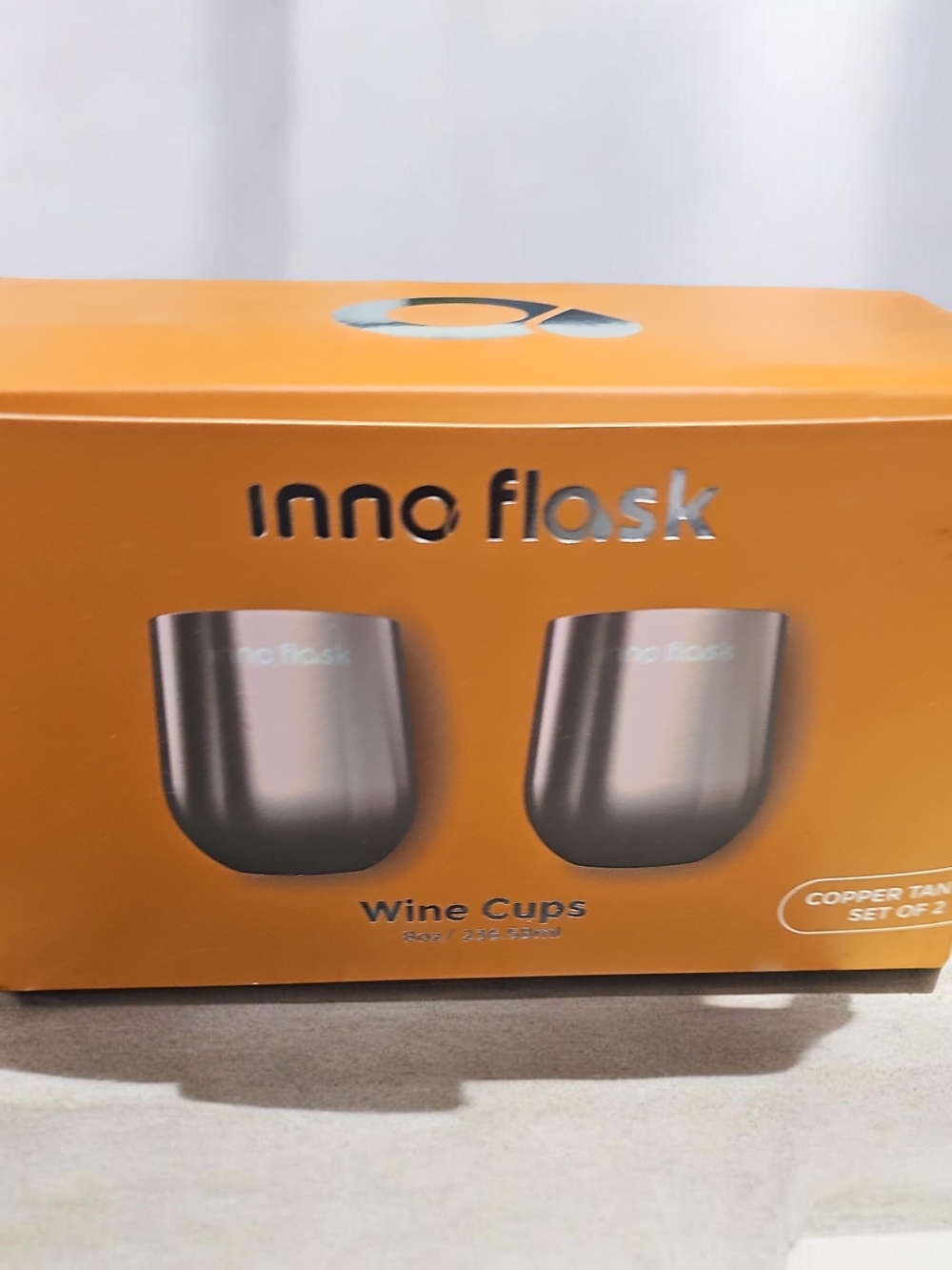 Inno Flask Copper Tone Wine Cups - Set of 2